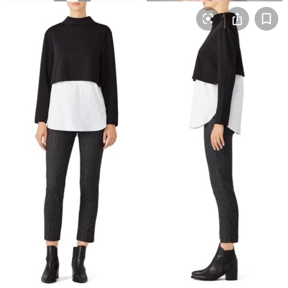 NWT Colorblock Mock Neck Shirt | Drew Titus | Layered Business Casual Top M